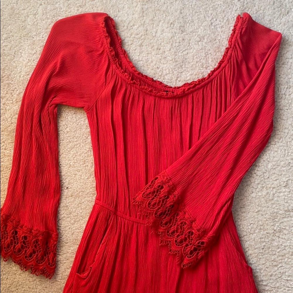 Forever 21 red jumpsuit